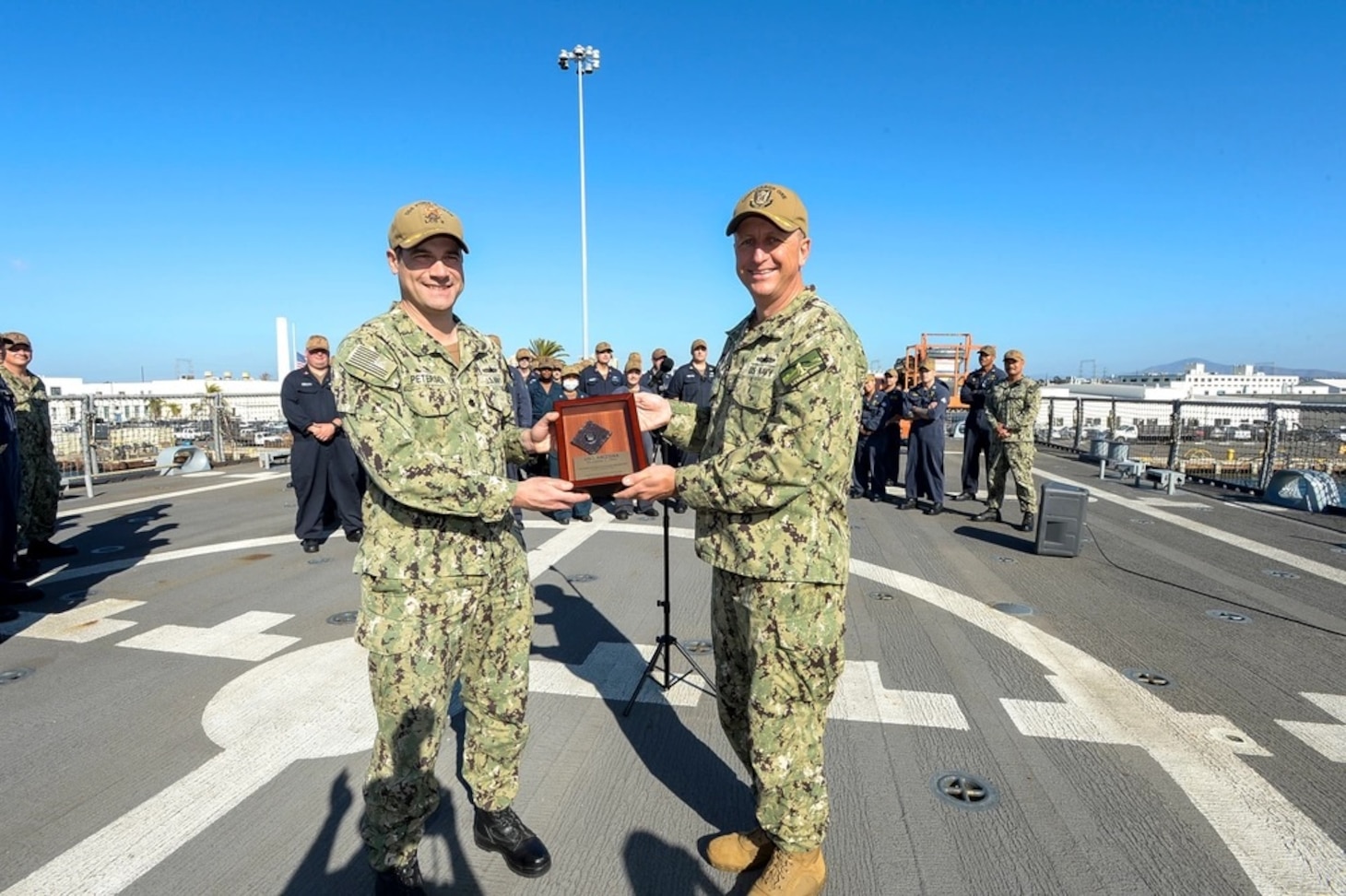 USS Fort Worth (LCS 3) Receives USS Arizona (BB 39) Relic