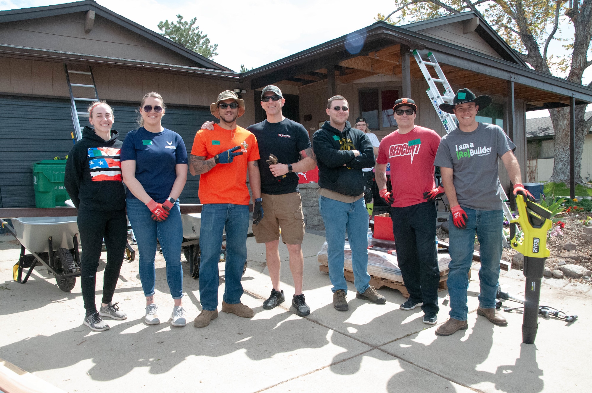 On April 30, Airmen and volunteers from local organizations partnered together with Rebuilding Together Northern Nevada (RTNNV) to provide home repairs and updates for two veteran homeowners in Washoe County.