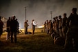 U.S. Army South Soldiers stand in formation for accountability beginning a contingency command post (CCP) deployment exercise on Fort Sam Houston, Texas, May 11, 2022. A CCP is a rapidly deployable headquarters capable of providing Joint Task Force support designed to plan and conduct small-scale contingency operations. (U.S. Army photo by Spc. Joshua Taeckens)