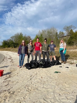 The Environmental Engineering Branch within Naval Air Warfare Center Aircraft Division’s Air System Group gathered with colleagues and families for an Earth Day Beach Clean up at the Navy Recreation Center Solomons.