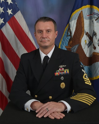 EMNCM(SS/DV) Zachary T. Montello ,USN, Command Master Chief, NPTU Charleston