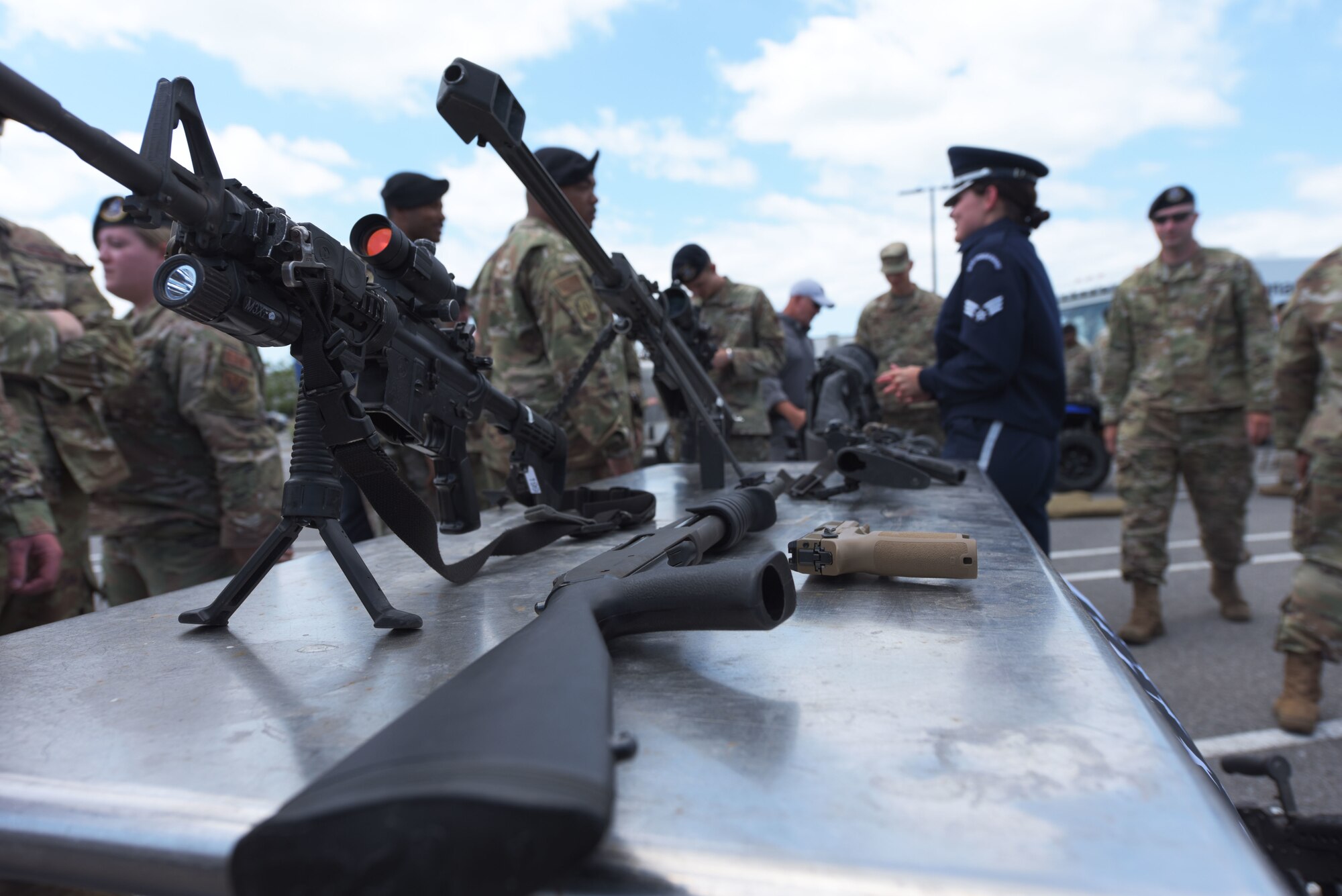 U.S. Air Force firearms are displayed