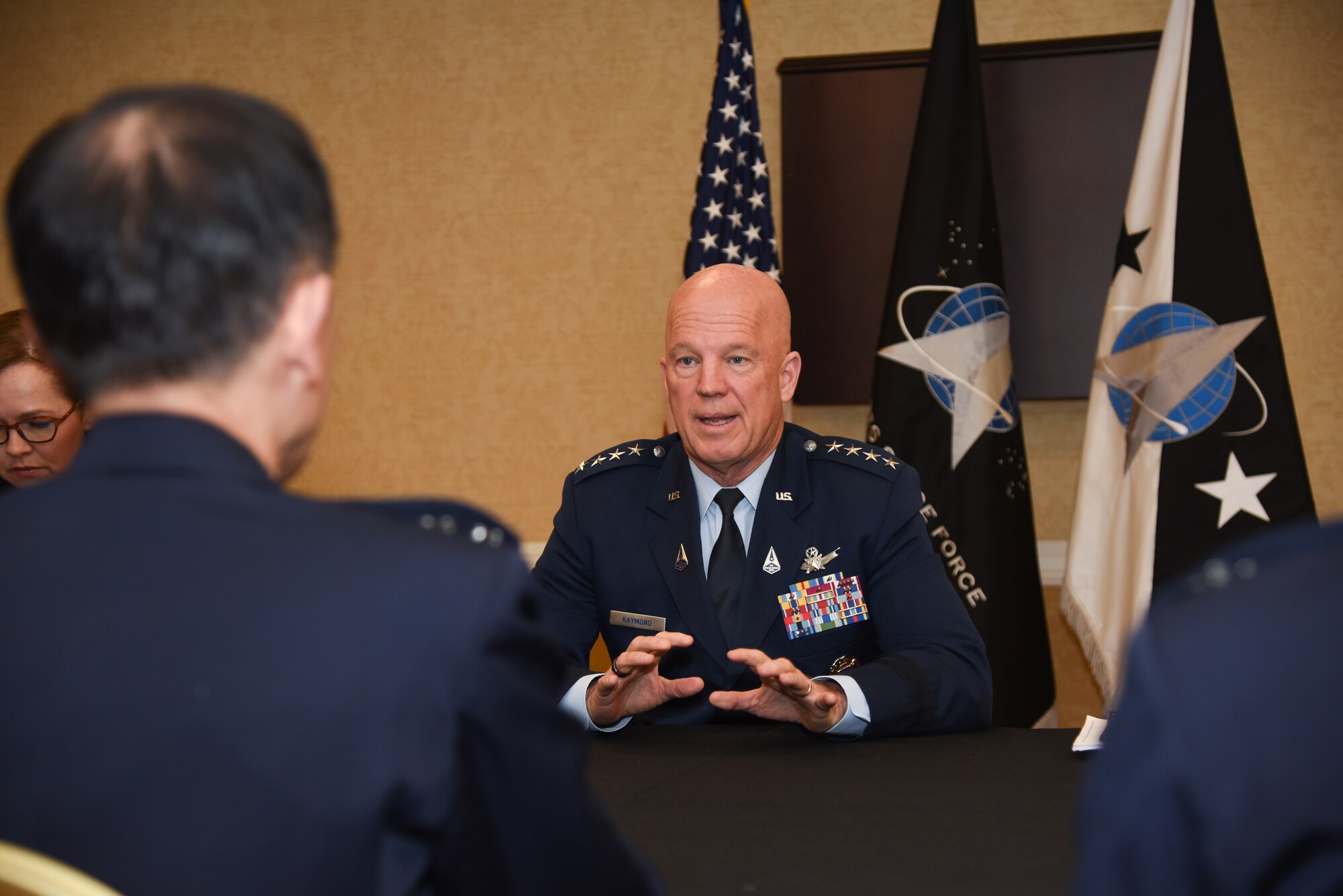 Gen. Shunji Izutsu, Chief of Staff Japan Air Self Defense Force, meets with Chief of Space Operations Gen. John W. “Jay” Raymond.