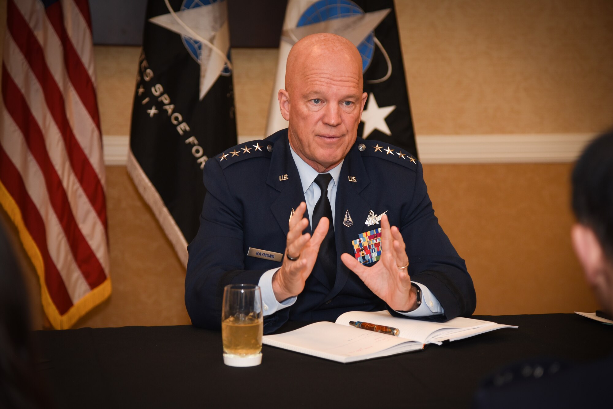 Chief of Space Operations Gen. John W. “Jay” Raymond, meets with Chief of Staff Japan Air Self Defense Force Gen. Shunji Izutsu.