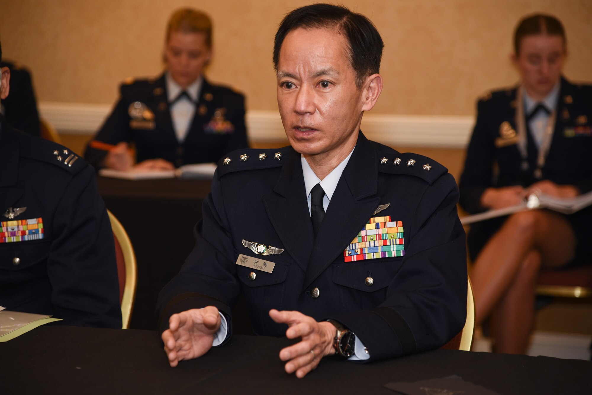 Gen. Shunji Izutsu, Chief of Staff Japan Air Self Defense Force, Chief of Space Operations Gen. John W. “Jay” Raymond.