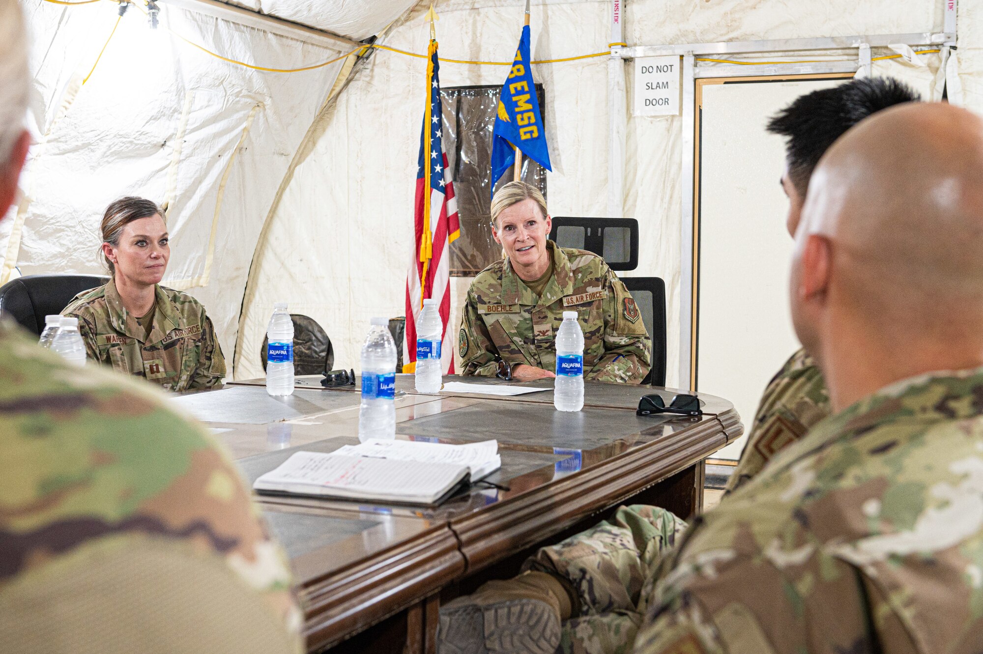 Leadership from Air Reserve Command visit Guard and Reserve members to educate on benefits