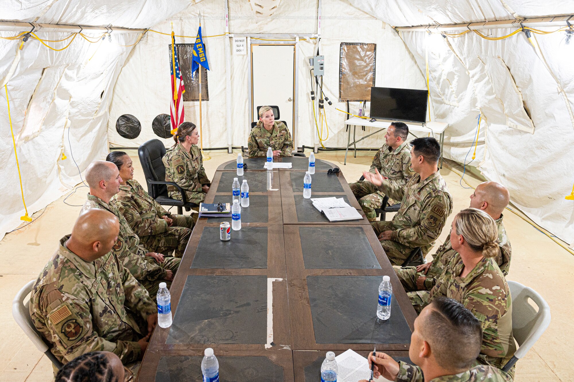 Leadership from Air Reserve Command visit Guard and Reserve members to educate on benefits