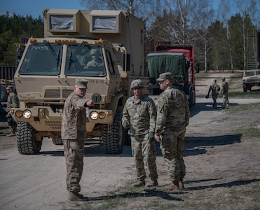 510th RSG Soldiers are coordinating the delivery of 141 pieces of equipment to support 1-119 FA "Red Lions" training near Adazi, Latvia, as part of DEFENDER-Europe 22. Working closely with contracted drivers and FA personnel, RSG Soldiers are ensuring line haul and crane operations to offload equipment and demonstrate the U.S. military’s ability to rapidly deploy Soldiers and equipment from the U.S. to Europe in support of NATO to strengthen partnerships, build readiness and deter potential adversaries.