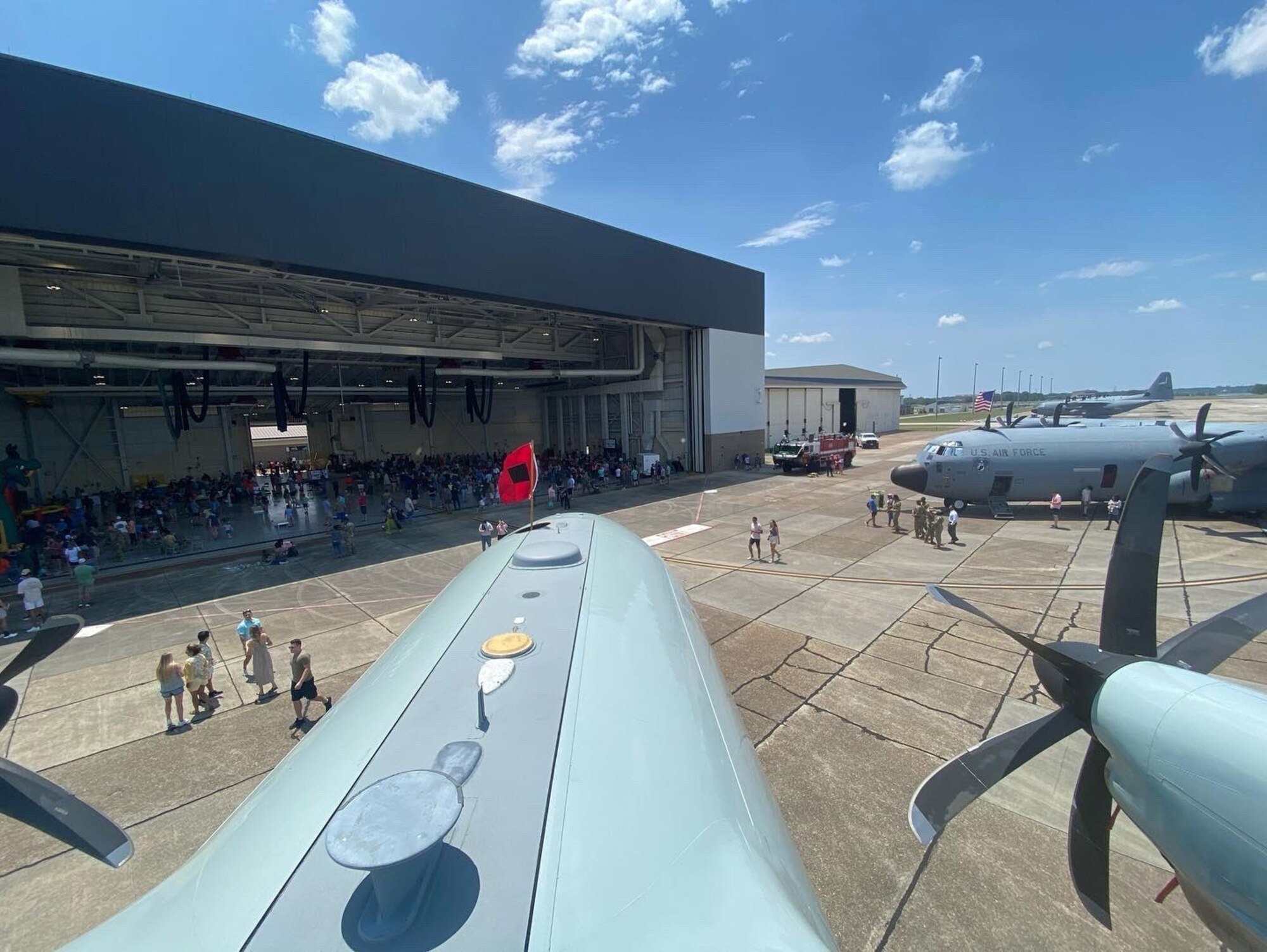 A picture from on top of an aircraft