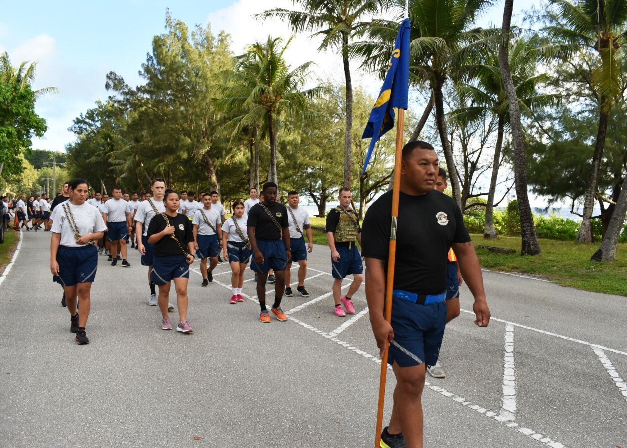 Members of the 44th Aerial Port Squadron participate in annual Port Dawg Memorial Run