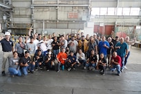 Pearl Harbor Naval Shipyard and Intermediate Maintenance Facility (PHNSY & IMF) recently hosted a career-oriented field trip for James Campbell High School students in mid-April as part of its community outreach program with local schools. The visit gathered 26 students and three teachers from the school’s Science, Technology, Engineering, Arts, and Mathematics (STEAM) program that offers students insight in trade industry occupations. During the field trip, representatives from the shipyard’s Production Resource Training Department facilitated the students’ experience with a tour of its welding school including welding demonstrations and an overview of equipment and training facilities used in honing welding trade skills. (Official U.S. Navy photo by Justice M. Vannatta)