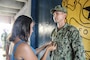 NAVAL BASE GUAM (May 13, 2022) - Master-at-Arms 3rd Class (MA3) Peter Isassi assigned to U.S. Naval Base Guam’s (NBG) Navy Security Forces was frocked in a ceremony at the NBG Security Headquarters May 12.