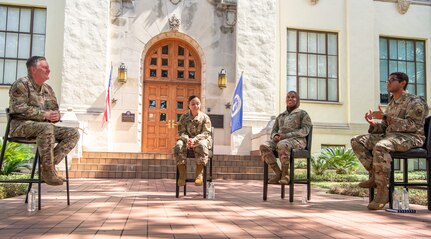 Lt. Gen. Brad Webb, commander of Air Education and Training Command, hosts the eighth episode of Real Talk: Race and Diversity in the Air Force on Joint Base San Antonio, Texas, August 19, 2021