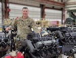 U.S. Army Sgt. 1st Class Sergey Zelenskiy, a senior instructor with the 177th Regiment, Regional Training Institute, Michigan Army National Guard, at Fort Custer Training Center, Augusta, Michigan, May 10, 2022. Zelenskiy, an emigrant from Kyiv, Ukraine, joined the Michigan Army National Guard in 2007.