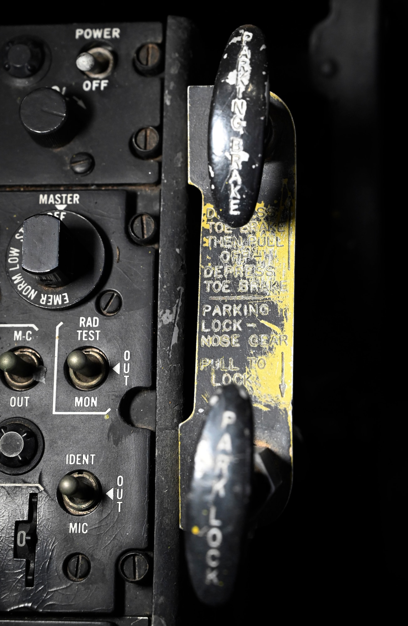 Interior views of the Sikorsky CH-3E Black Mariah helicopter.