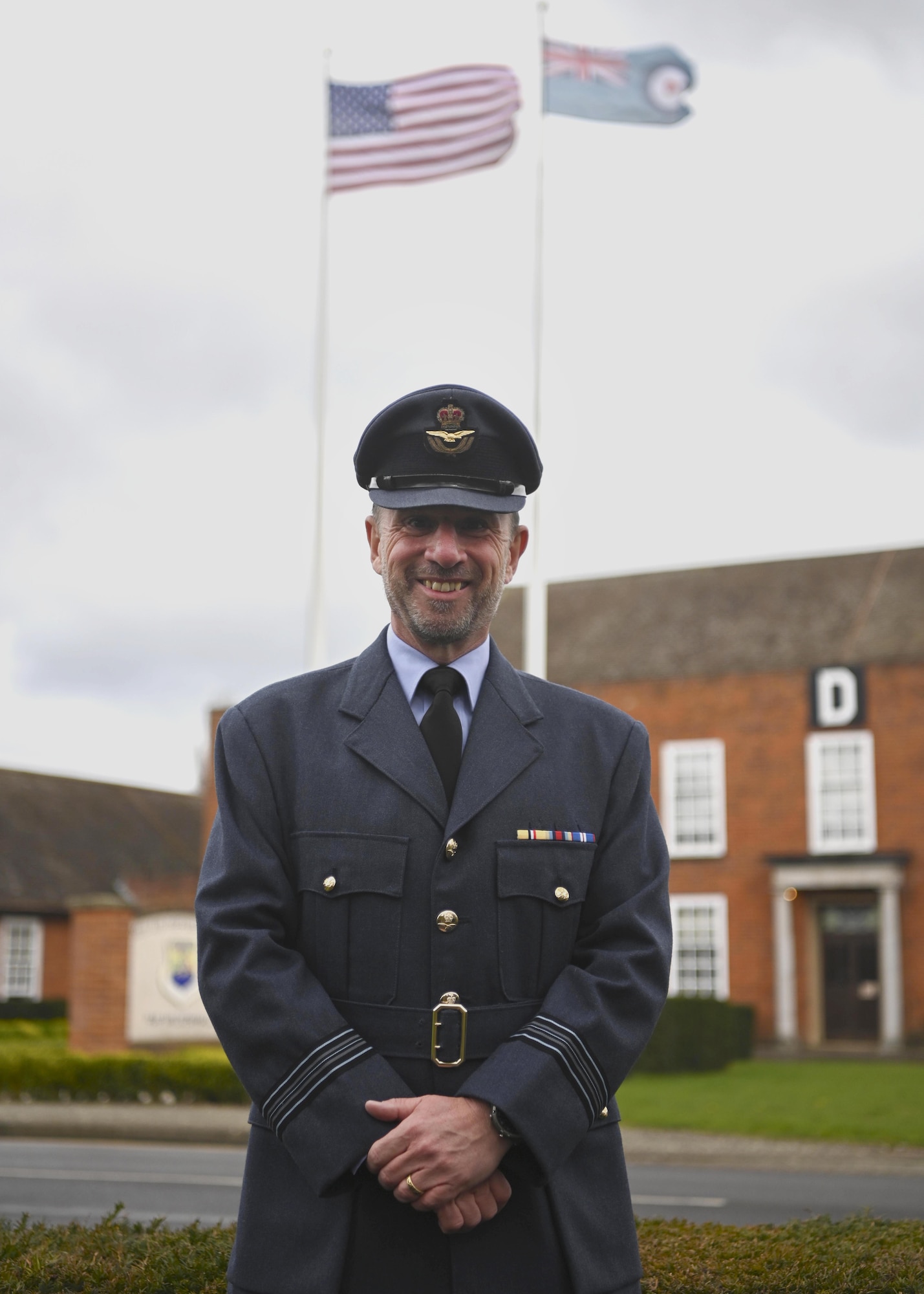 Squadron Ldr Andy Bell is Royal Air Force Mildenhall’s newest RAF commander and as a full-time reservist, has 16 years regular active duty service in the RAF. Additionally, he has 14 years flying experience both in light aircraft as a flight instructor, and single-pilot, light business jets and turbofan-powered regional jets, most of them airline. He has approximately 6,000 total flying hours under his belt, and his previous careers include working in a maximum-security mental hospital, and as a police officer with Lincolnshire Police. Bell’s role at RAF Mildenhall is as the primary liaison officer as well as “landlord” of the estate that houses the base. (U.S. Air Force photo by Senior Airman Joseph Barron)