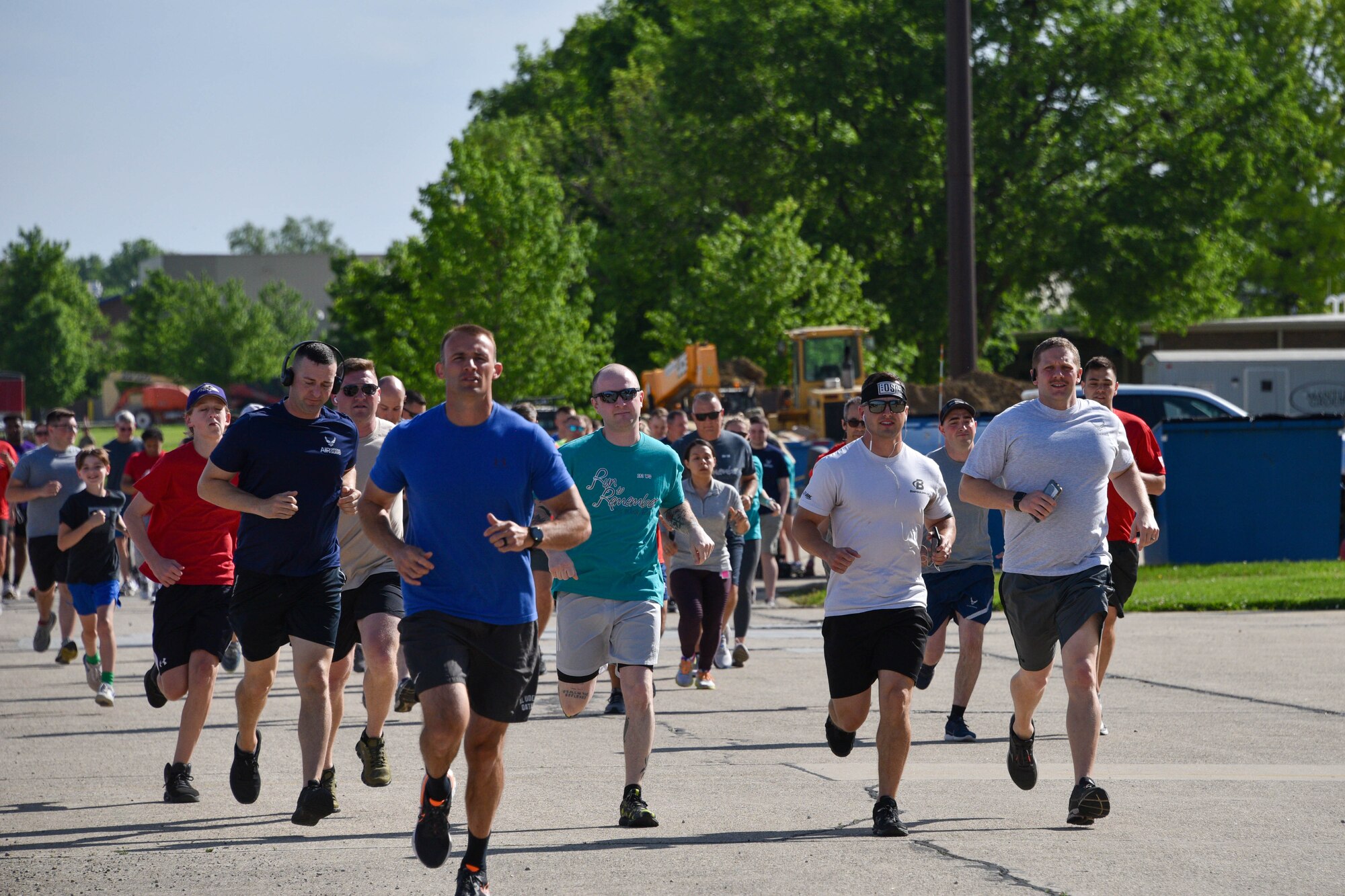 Photo of 183d Wing members running