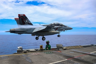 USS Abraham Lincoln (CVN 72) conducts flight operations in the Philippine Sea.