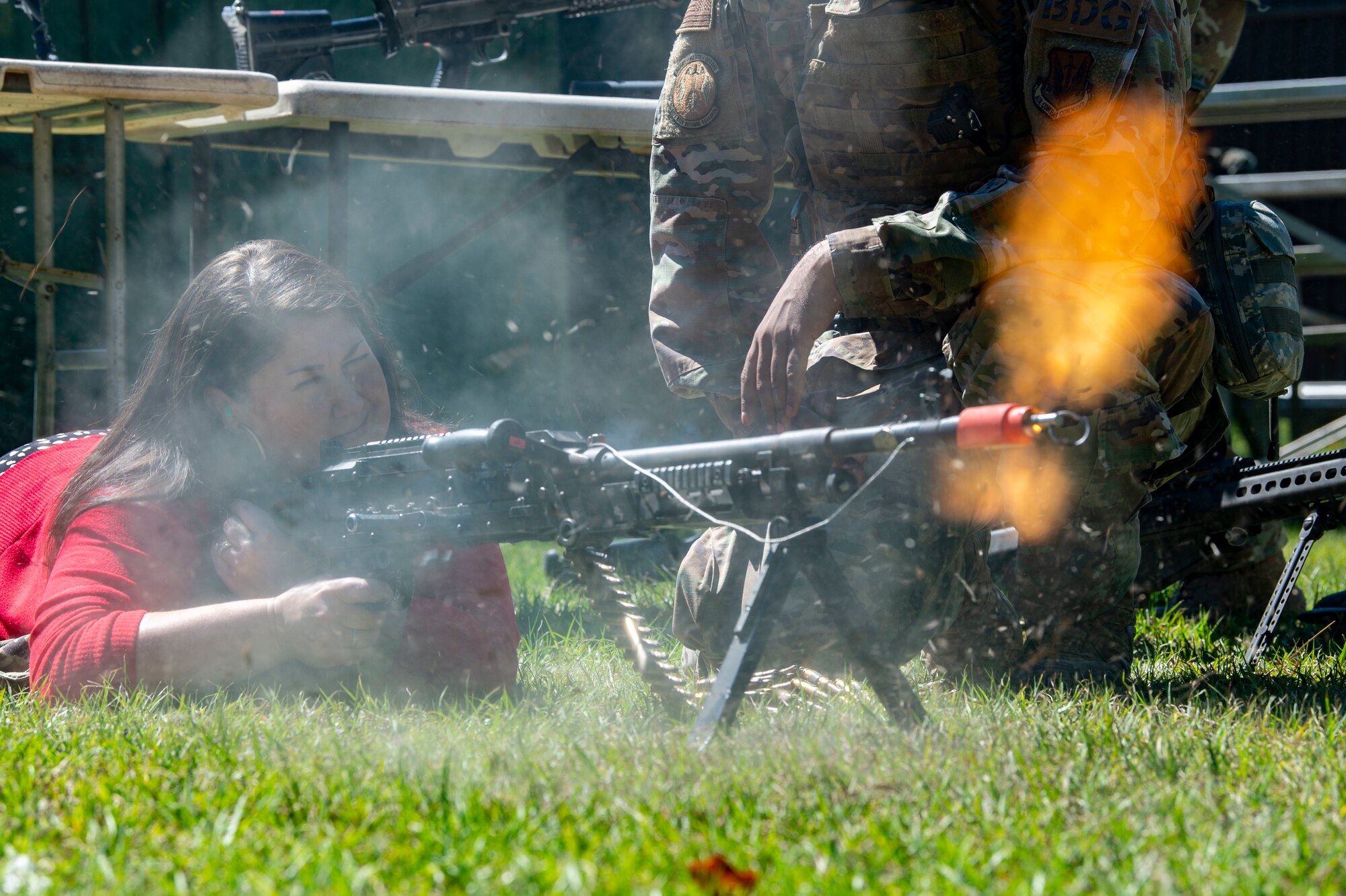 woman shooting a gun