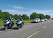 Senior Trooper Jordan Gough (left) and Senior Trooper Raymond Speas with the Virginia State Police, lead a motorcade on Langley Air Force Base as part of the opening ceremony of National Police Week at Joint Base Langley-Eustis, Virginia, May 16, 2022.