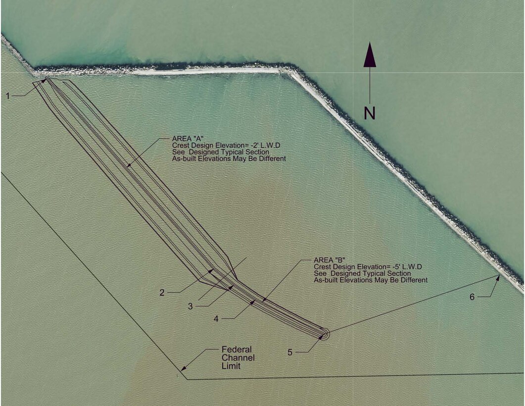 Map overlay of Ashtabula Harbor, Ohio.