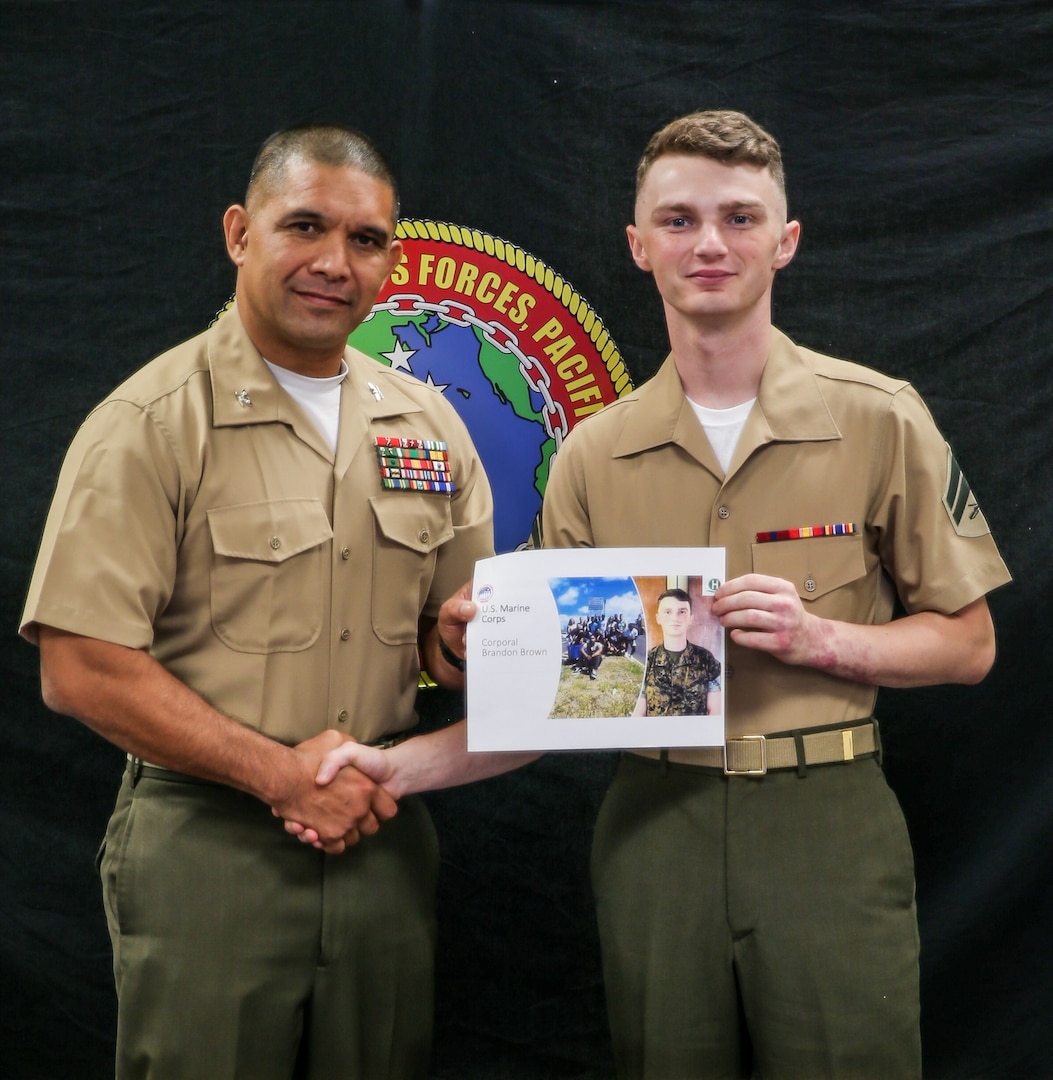 MARFORPAC Marine Recognized for Volunteer Efforts