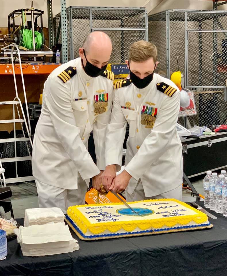Stennis Space Center, MS --  Commander Stephen McIntyre was relieved by Commander Matthew Watts as Commanding Officer, Naval Oceanography Mine Warfare Center (NOMWC) at Stennis Space Center on the 8th of October.

In a ceremony at the NASA facility in southern Mississippi, the command’s Sailors and dozens of military and civilian guests bid farewell to CDR McIntyre while offering a warm welcome to the incoming CDR Watts.