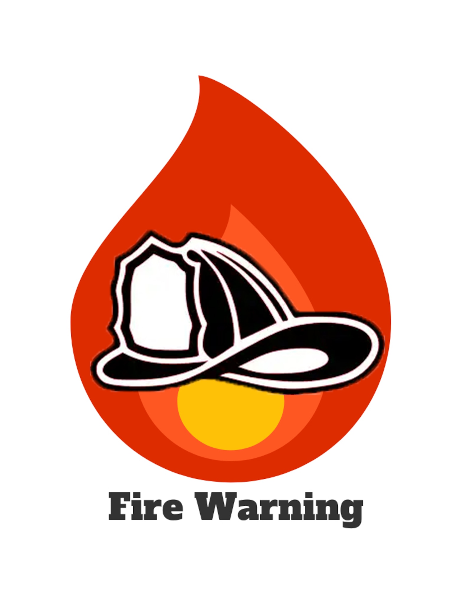 Graphic of fire warning