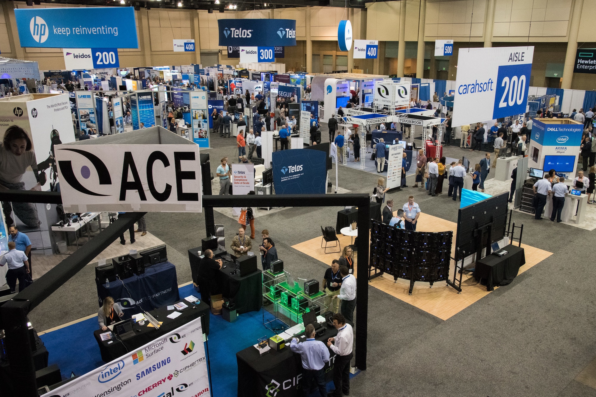 The vendor floor at the 2019 Air Force IT and Cyberpower Education and Training Event was a popular spot for the thousands of attendees. After going virtual for 2020-2021 due to the pandemic, the event returns to in-person attendance in 2022 at its home in Montgomery, Ala., Aug. 29-31. The name has also changed to the Department of the Air Force IT and Cyberpower Education and Training Event to be more reflective of the department’s role in both air and space. Register for the DAFITC at www.dafitc.com. (U.S. Air Force photo by Billy