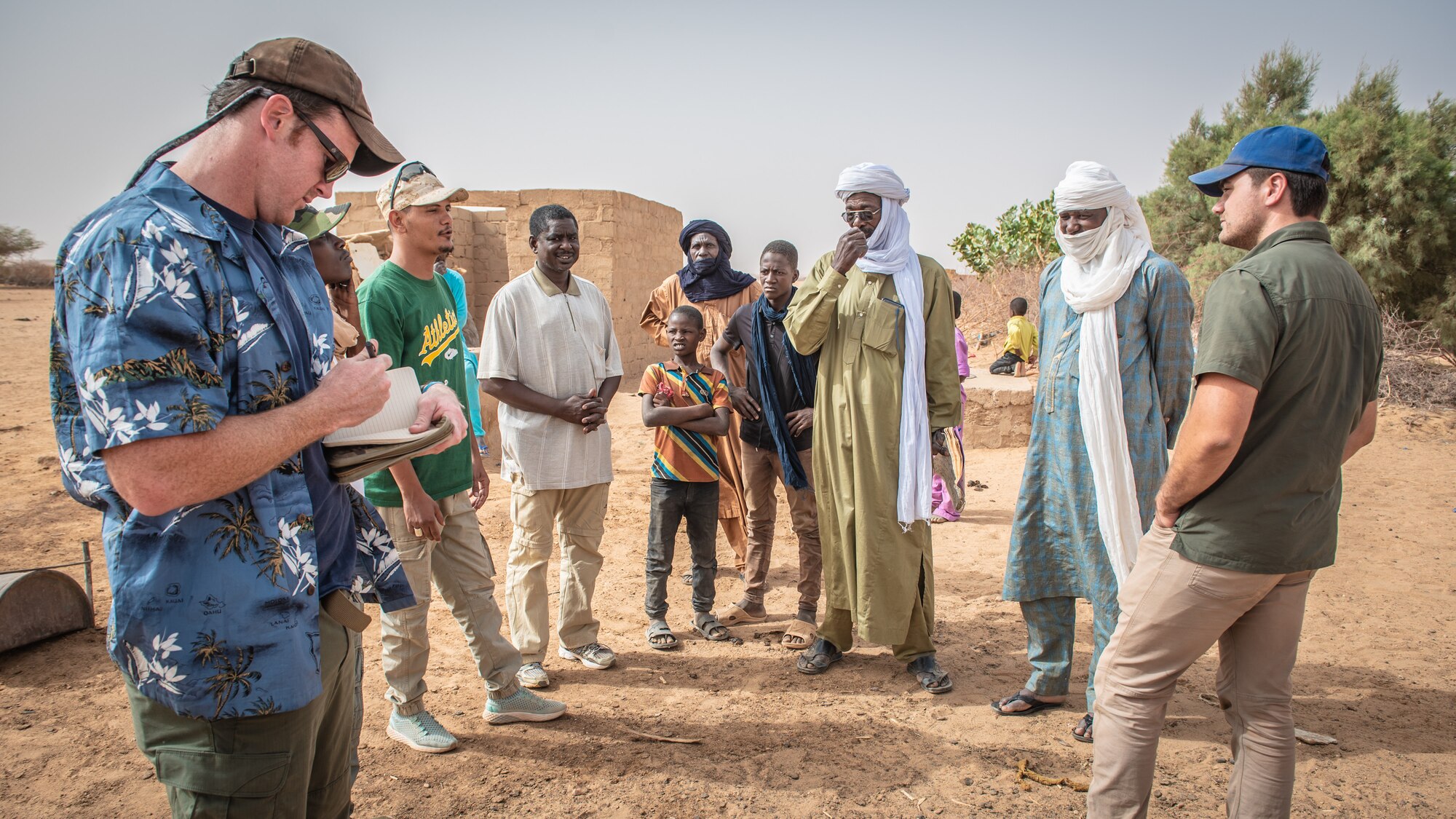 U.S. and Niger military civil affairs meet with Alwat villagers