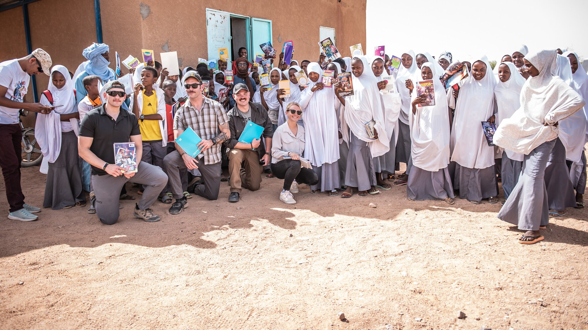 U.S. service members deliver school and medical supplies to village in Niger