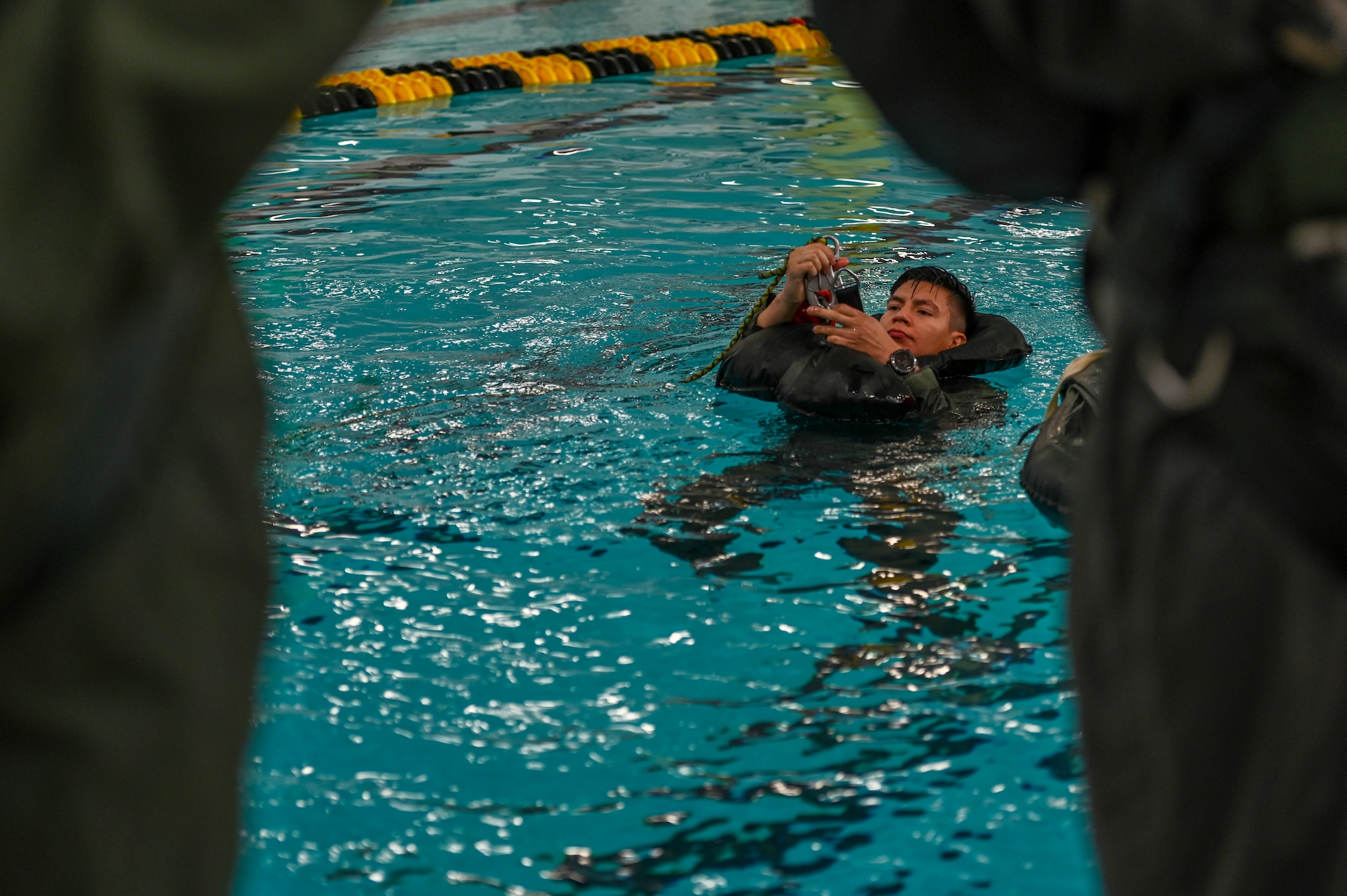 Mier helped instruct the training as a Survival Evasion Resistance and Escape augmentee and has been a part of the program since 2018. (U.S. Air Force photo by Senior Airman Kylie Barrow)
