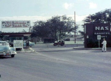 Gate at NAS Barber's Point in December 1958