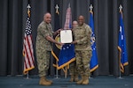 Adm. Charles A. Richard, commander, U.S. Strategic Command, presented the Joint Meritorious Unit Award to Air Force Global Strike Command during a ceremony held at Barksdale Air Force Base, Louisiana, May 18.