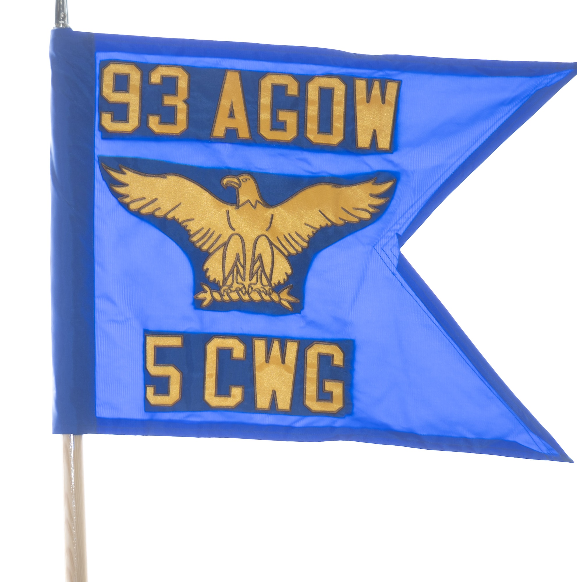The new 5th Combat Weather Group guidon is unfrilled during the 5th Combat Weather Group Activation Ceremony at Fort Bragg, NC, May 5, 2022. The 5th Combat Weather Group is the first combat weather group in DoD history. (Courtesy photo)