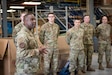 U.S. Air Force Chief Master Sergeant Maurice L. Williams, command chief, Air National Guard, speaks to Airmen with the Logistics Readiness Squadron, 193rd Special Operations  Wing, Pennsylvania National Guard, during a visit at the Harrisburg International Airport, Middletown, Pennsylvania, May 15, 2022.