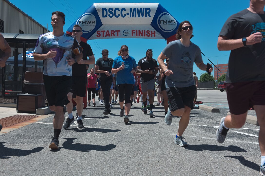 People running.