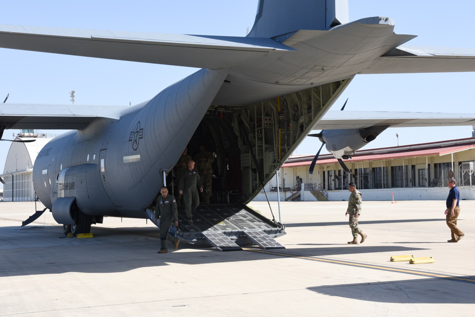 C-130J stands ready for VAPOR exercise loading.