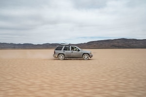 Mobile C2 vehicle drives on range.