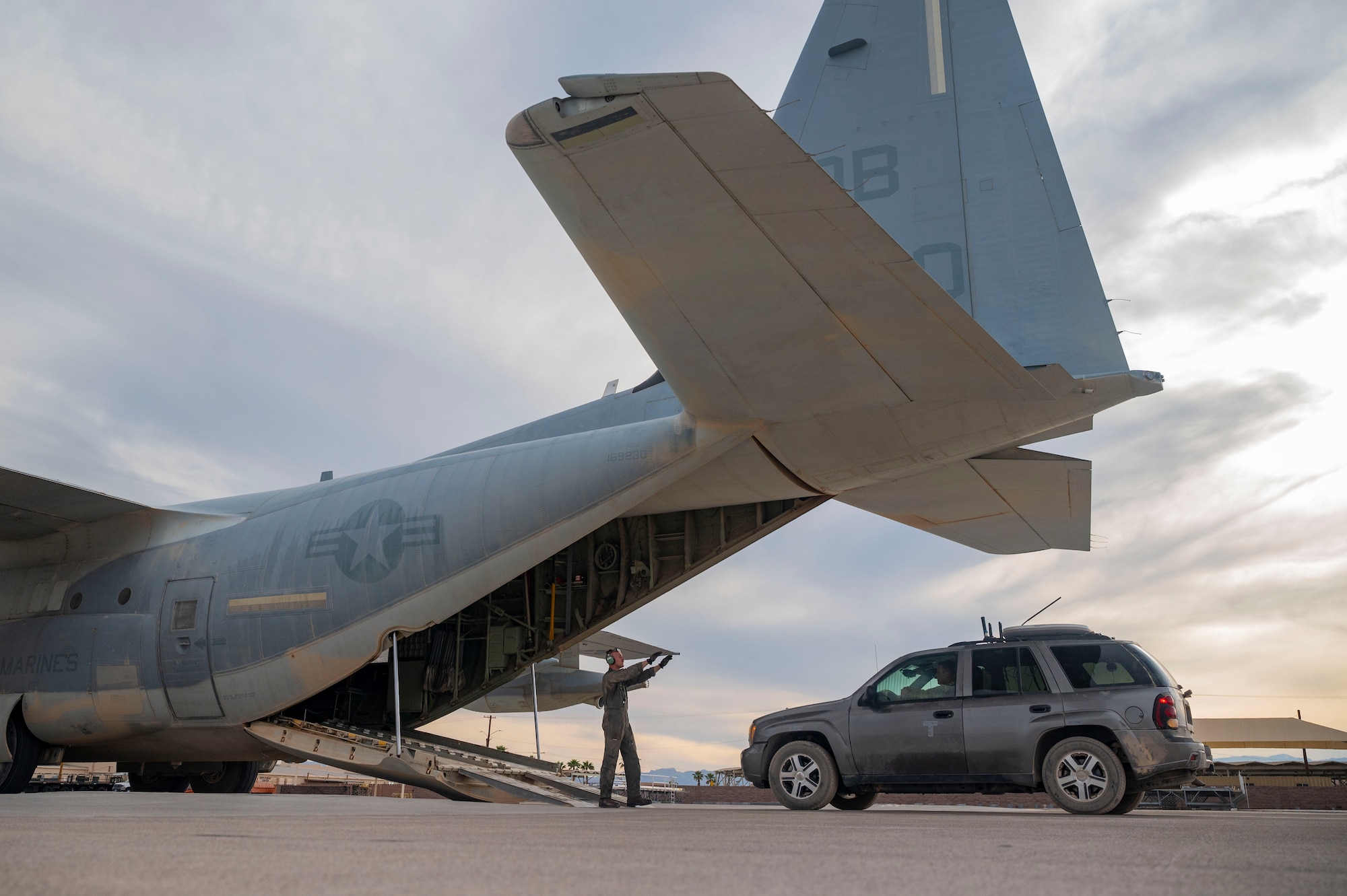 Mobile C2 Vehicle unloads