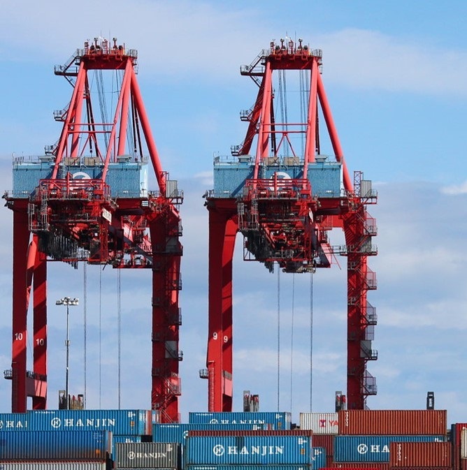 The Hanjin Terminal at the Port of Long Beach