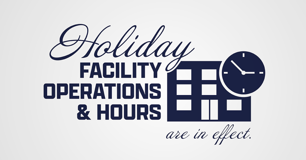 Holiday hours graphic