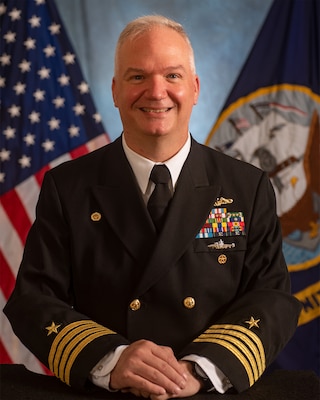Photo of Captain Christopher Bohner, commanding officer of Naval Submarine Base Kings Bay