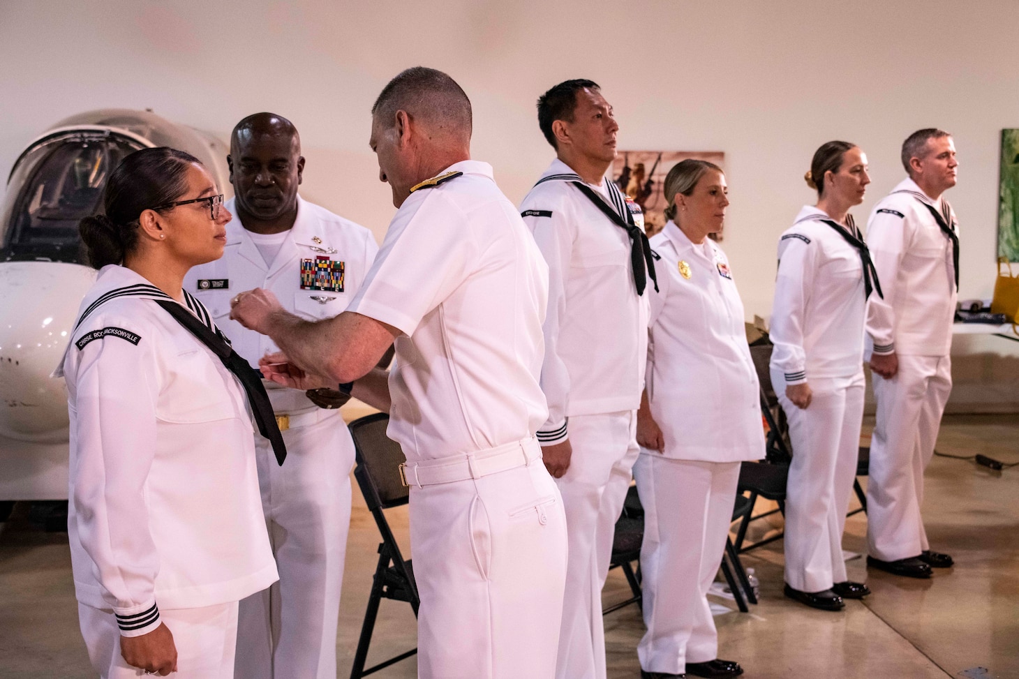 Vice Adm. John B. Mustin, Chief of Navy Reserve and Commander,
Navy Reserve Force, announced Yeoman 1st Class Jasmyn L. Phinizy of Navy Reserve Region Readiness and Mobilization Command Jacksonville as the 2021  Navy Reserve Sailor of the Year (RSOY), May 20, 2022.