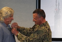 Vice Adm William Galinis, Commander, Naval Sea Systems Command, presented Supervisor of Shipbuilding, Groton, Team Member, James “Jim” Chianese, the Department of the Navy Civilian Service Achievement Medal