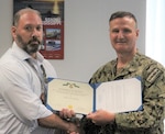 Kevin Castleberry, Code 156B, VIRGINIA Class Construction Manager, Changes/CM Division, the Department of the Navy Civilian Service Achievement Medal.