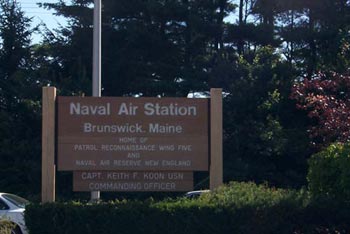 NAS Brunswick Front Gate - US Navy Photo