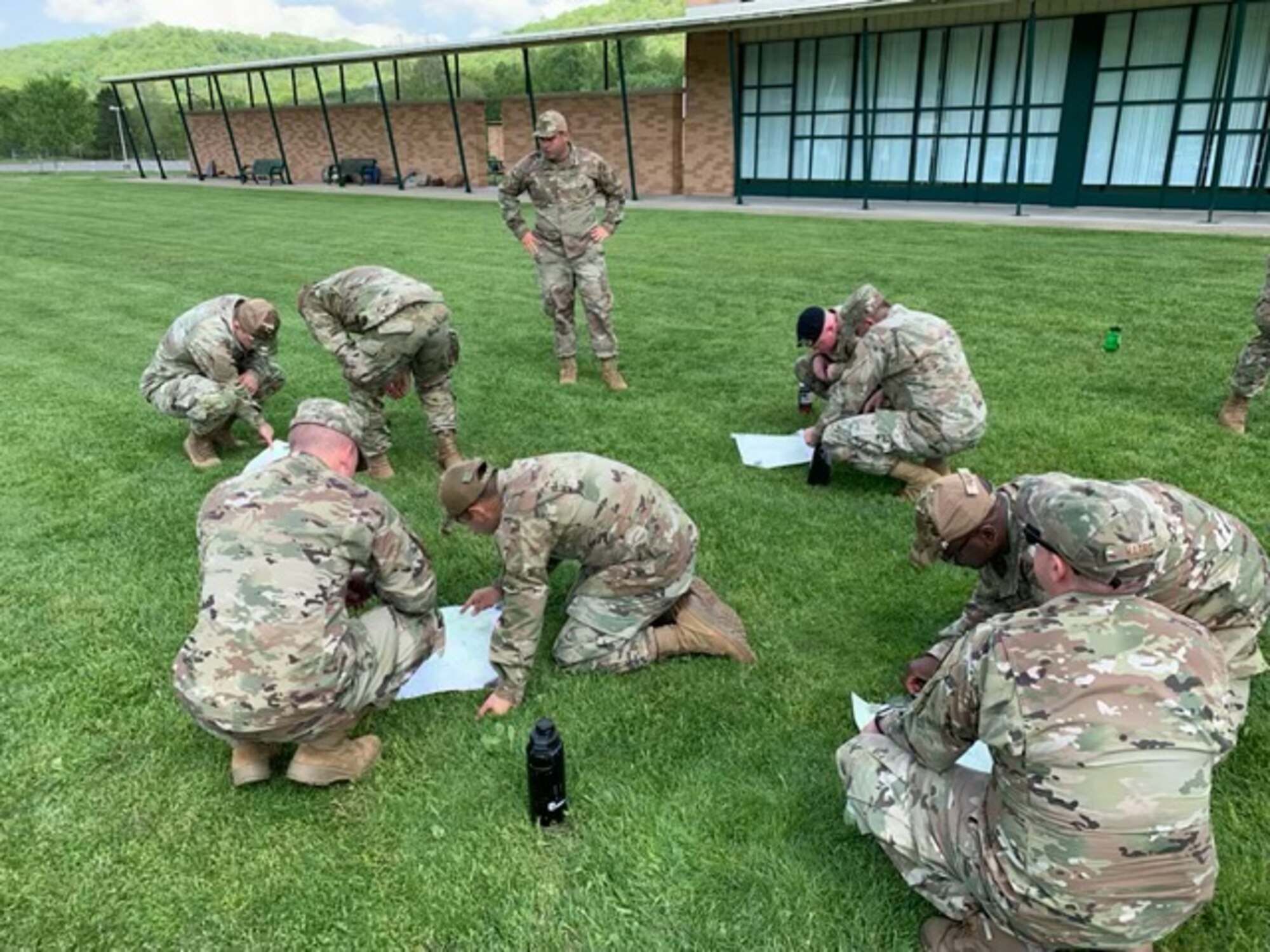 Approximately 90 167th Mission Support Group Airmen participated in an annual training event at Camp Dawson, Kingwood, W.Va., May 14-19. Multiple training stations and scenarios were presented to the Airmen to shore up basic fundamental skills and enforce mission critical skills in an unfamiliar joint setting similar to a deployment.