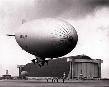 1943 Photo of Navy Blimp - US Navy Photo