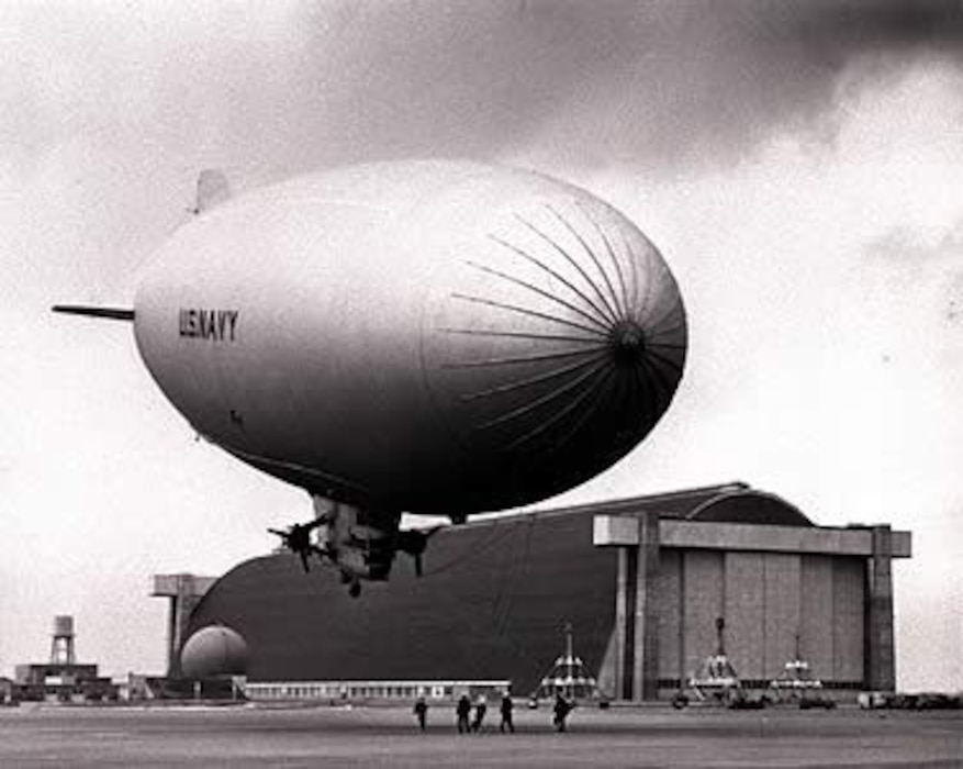 1943 Photo of Navy Blimp - US Navy Photo